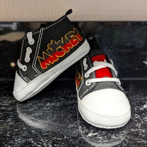 Custom Embellished Mouse Soft Sole Baby Shoes